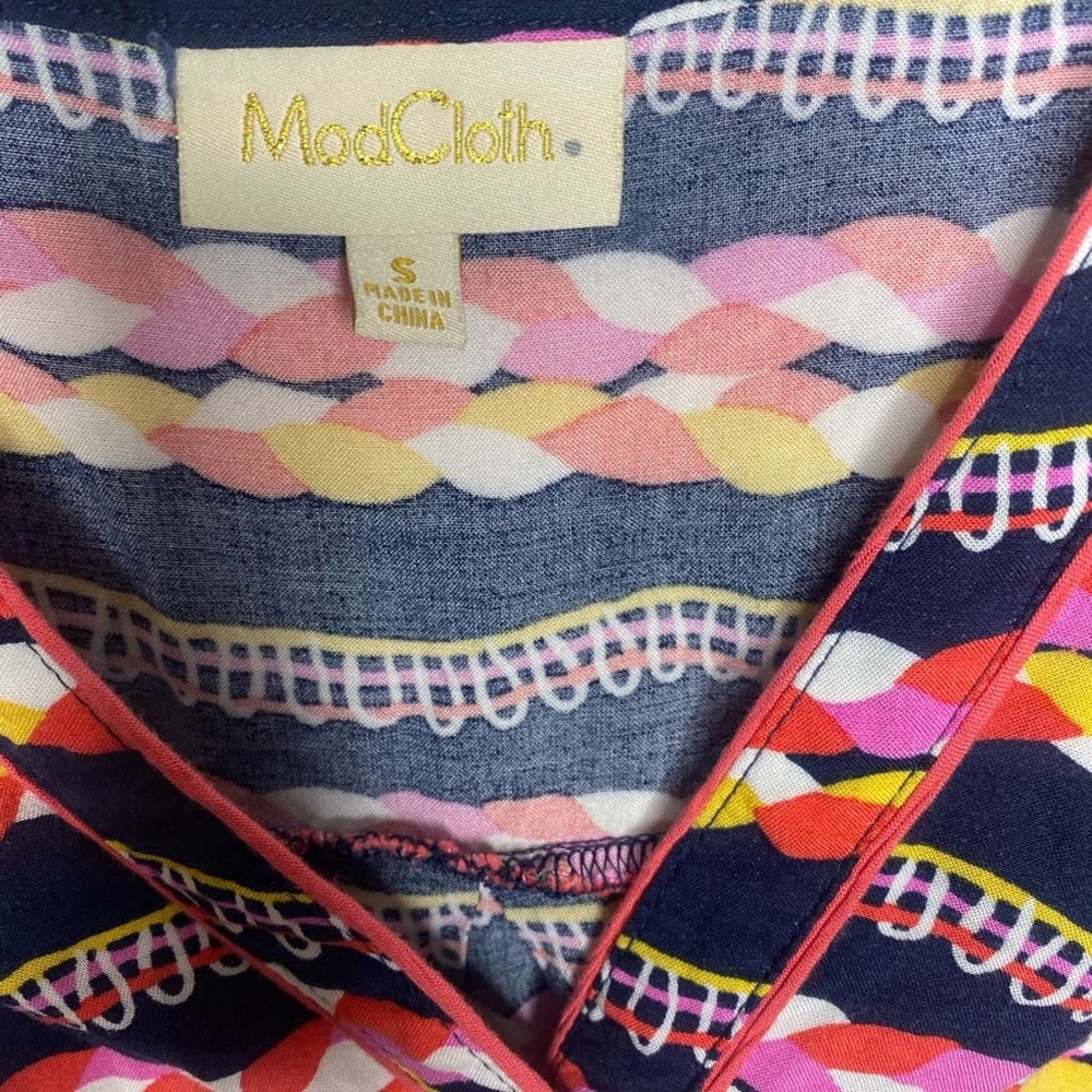 MODCLOTH Braided Rope Nautical Rayon Tank Top S - Picture 3 of 5